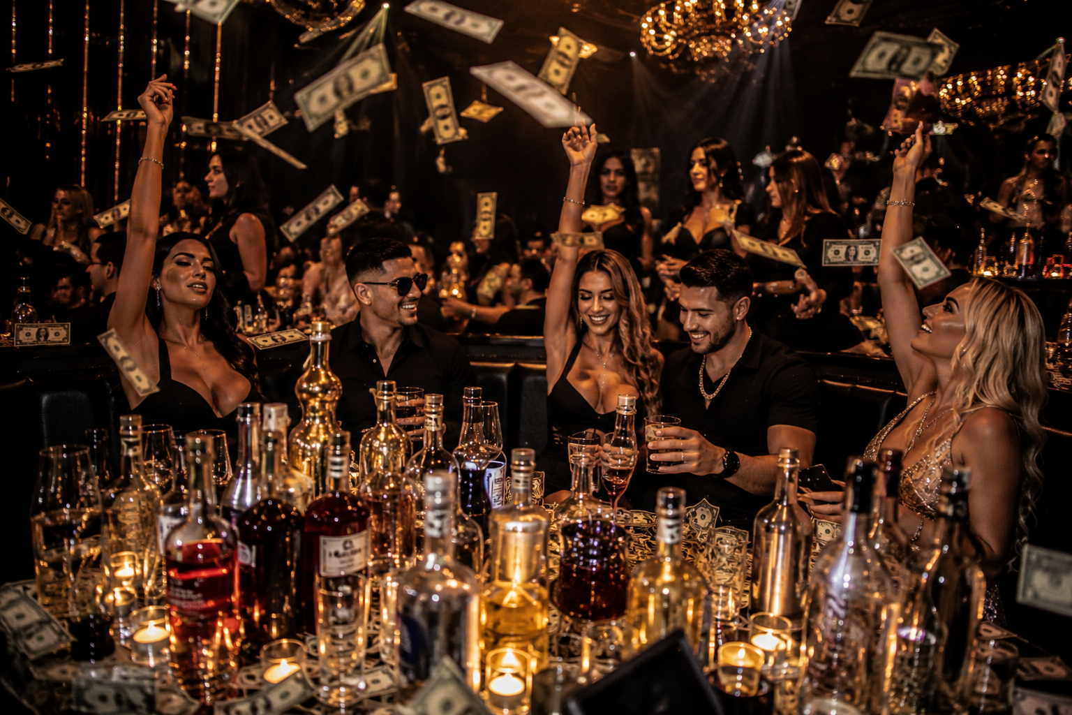 VIP bottle service booth