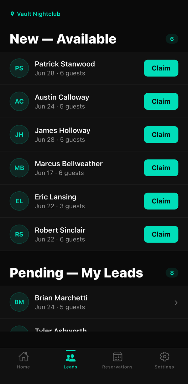 New leads available to claim